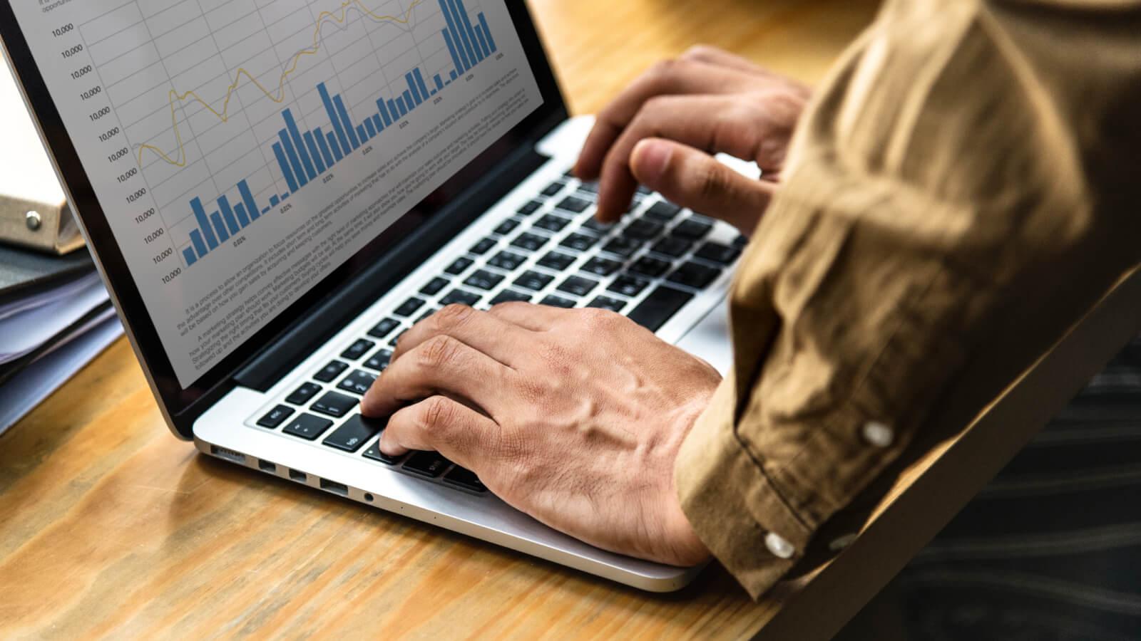 Gráfico de resultados de operaciones de una empresa con alta demanda
