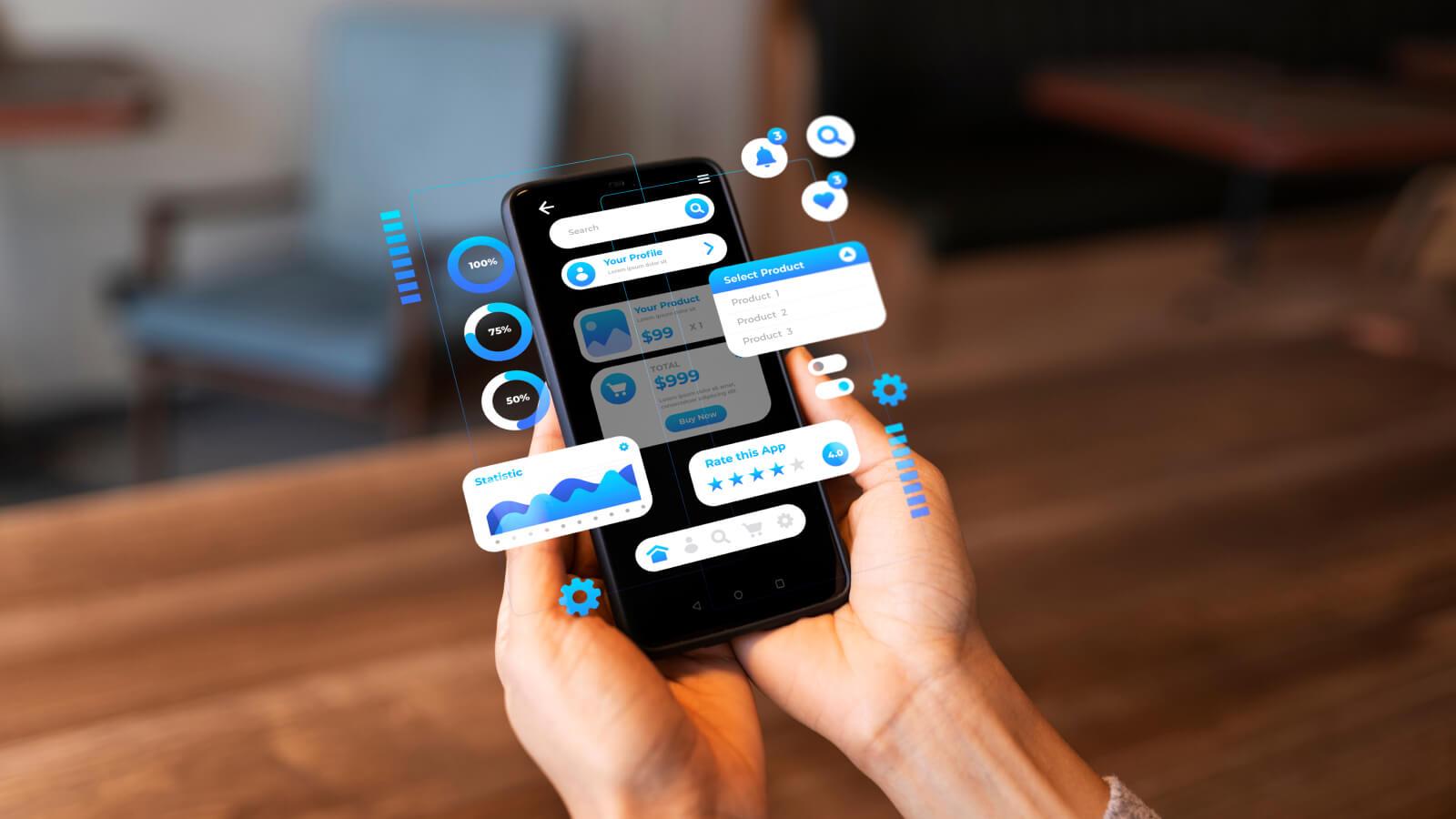 Pantalla de celular con notificaciones de diversas plataformas conectadas para estrategia omnicanal de un ecommerce