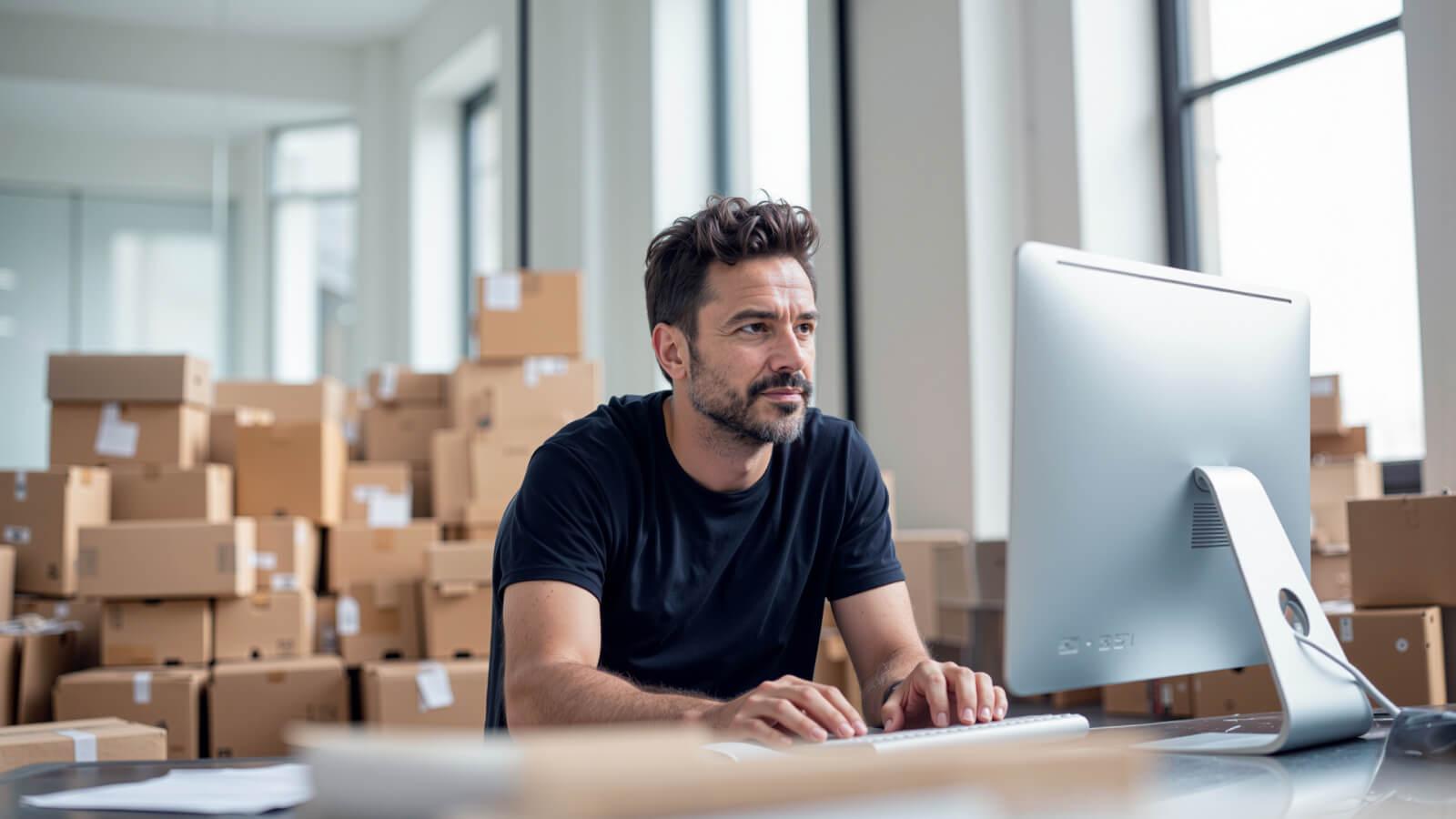Dueño de un retail revisa resultados de entregas de última milla de su partner de logística Cabify Logistics